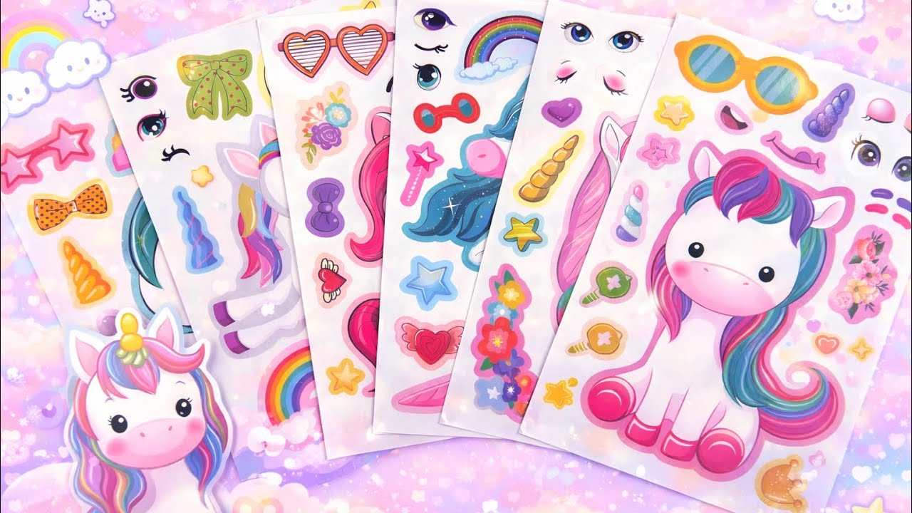 シールを貼っていくよ〜ユニコーン編🦄🌈