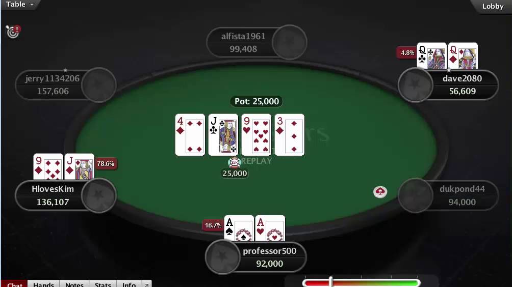 Pocket aces win with another pair on the river YouTube