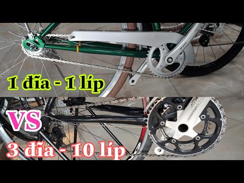 Video Xe đạp 1 đĩa - 1 líp VS 3 đĩa - 10 líp | Trong cùng... - youtube