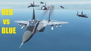 Reapers RED vs BLUE Battle, With Dogfights | Viggen A-10 Mirage 2000 F-15 Su-27 Mig-29 | DCS