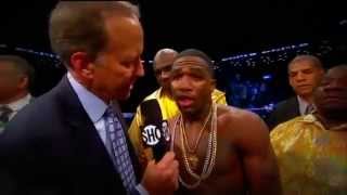 Celebrity Adrien Broner Post Fight Interview After Beating Paulie Malignaggi! Wealth