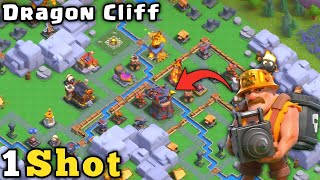 1 Shot Max Dragon Cliff Easy Attack strategy | Clan Capital