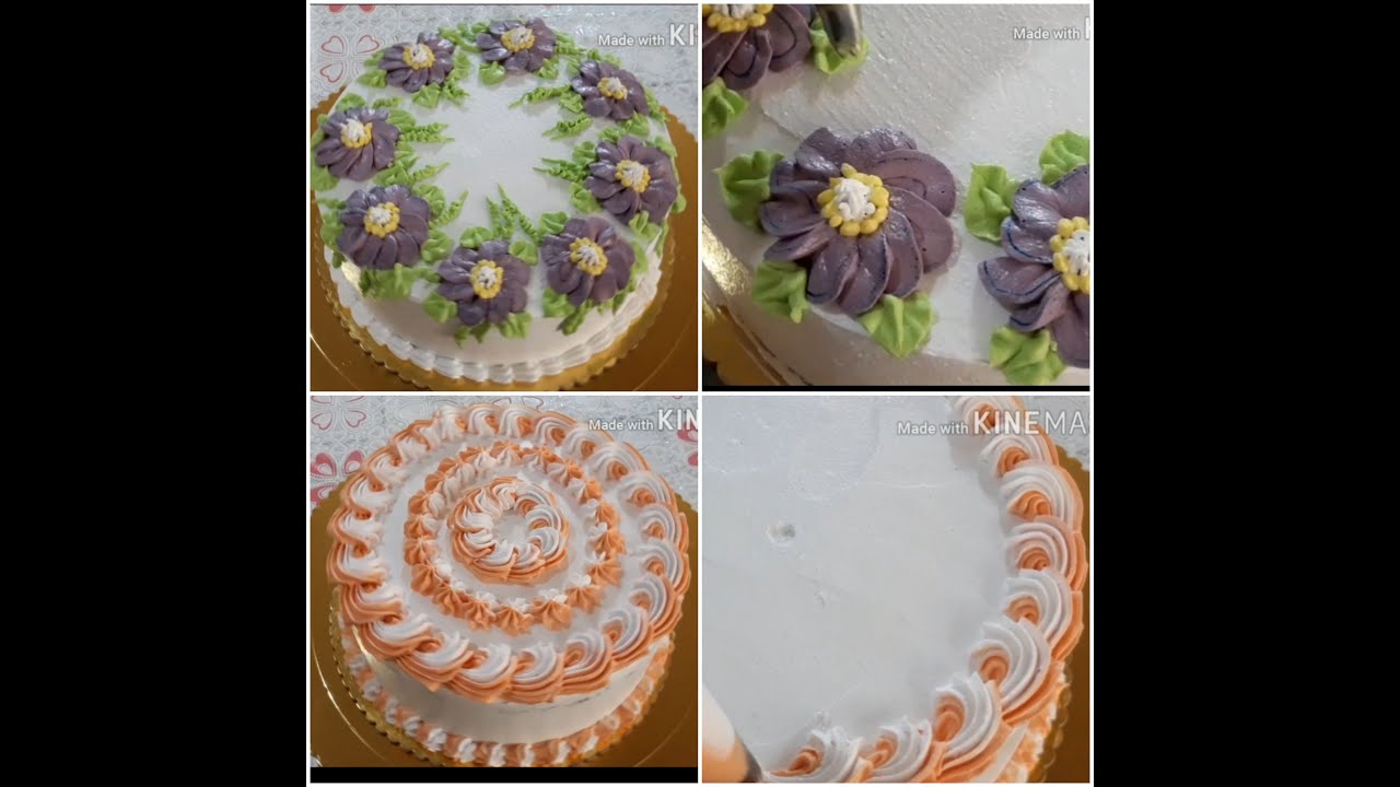 تزيين الكيك بسيط وحلو 🥰🥰🌹🌹🎂🎂🎂 YouTube