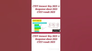 CTET Answer Key2022-23।Response sheet 2023,watch full video लिंक description में है 👇👇#ctetanswerkey