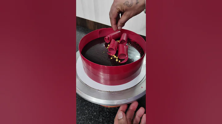 chocolate mirror glaze cake ♥️ decoration ideas #mirrorglazecake #shorts #youtubeshorts #viralvideo