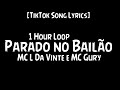 Mc l da vinte e mc gury  parado no bailo 1 hour loop lyrics letra  tiktok song