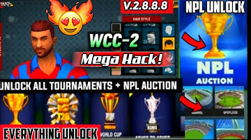 Wcc2 Mega Hack V.2.8.8.8[ No Root ] Unlock All Tournaments + NPL Acution Free | 100% Working Hack