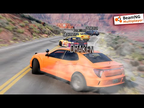 Видео: ТУСА "ИЗБРАННЫХ" - Дрифт ТОЛПОЙ ЗРИТЕЛЕЙ в BeamNG Drive