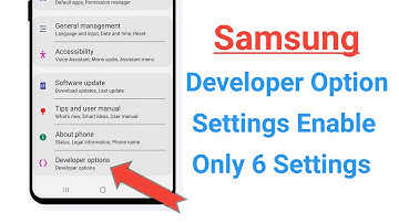 Samsung Developer Option Enable Only 6 Settings !A50,50s,A70,M30,M10,S9,J7, J8,J4,J5,s10,s8,j2,j3