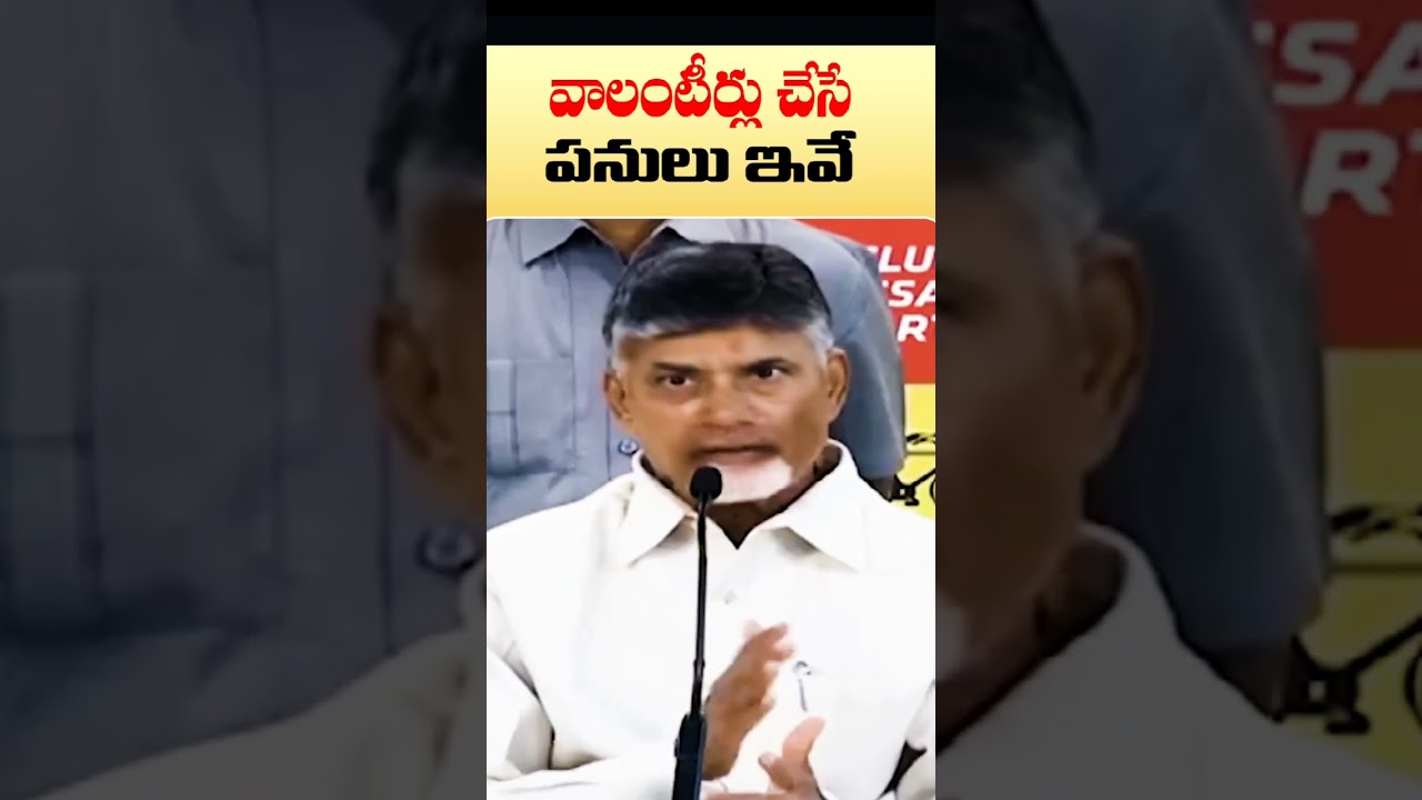 political comments by Chandrababu Naidu on Ap volunteer system 