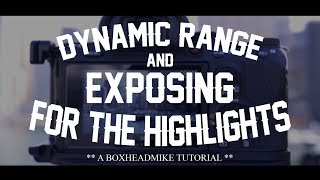 Dynamic range and protecting the highlights