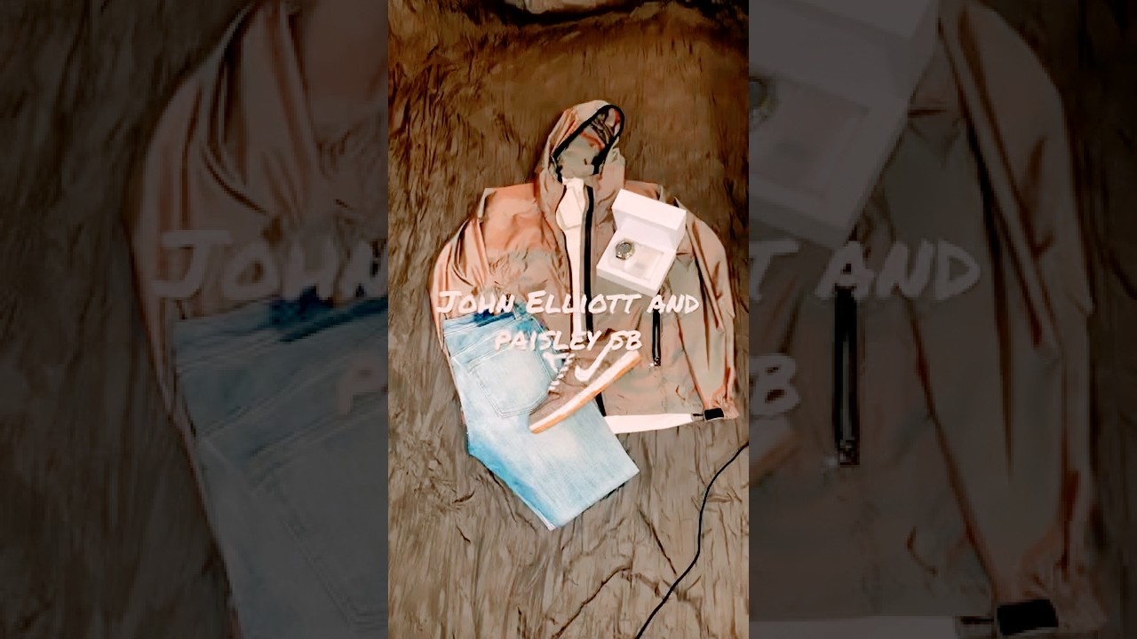 John Elliott iridescent jacket and Dunk SB Paisley