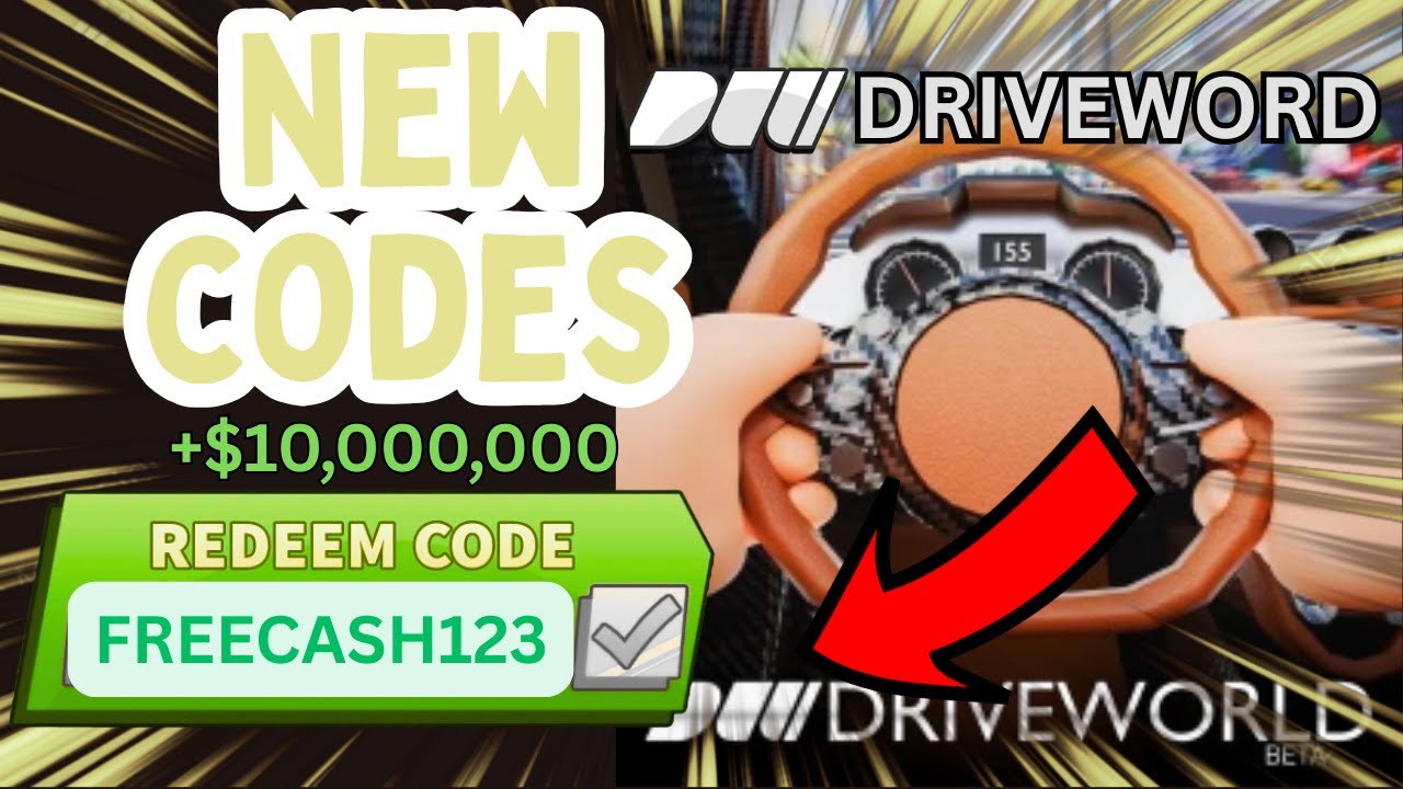 NEW CODES (10 PLUS CODES) ALL WORKING CODES IN DRIVE WORLD (July 2025 ...