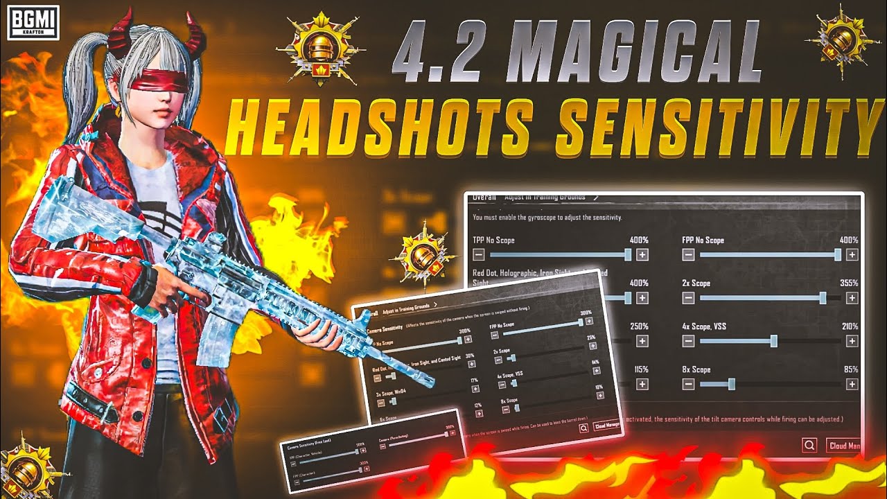 BGMI 4.2 MAGICAL SENSITIVITY 🥶 | 100% HEADSHOT + BEST SENSITIVITY CODE 🔥