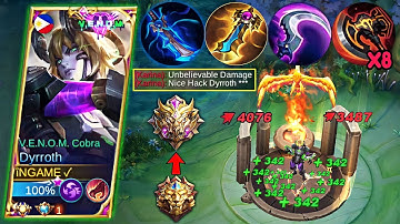 NEW DYRROTH BEST BUILD FOR 1 SHOT IN SOLO HIGH RANKED GAME | 2022 BEST BUILD & STRATEGY - MLBB