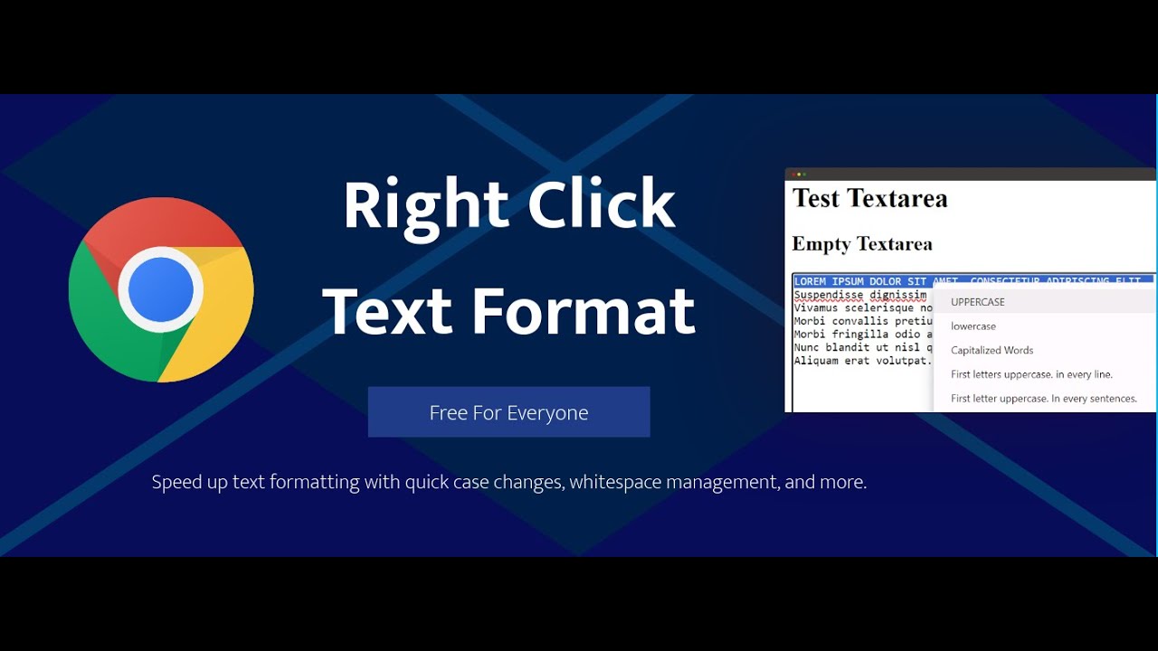 Click Text Text Formatting Magic! Right Click Text Format 1.0 Chrome Extension ...