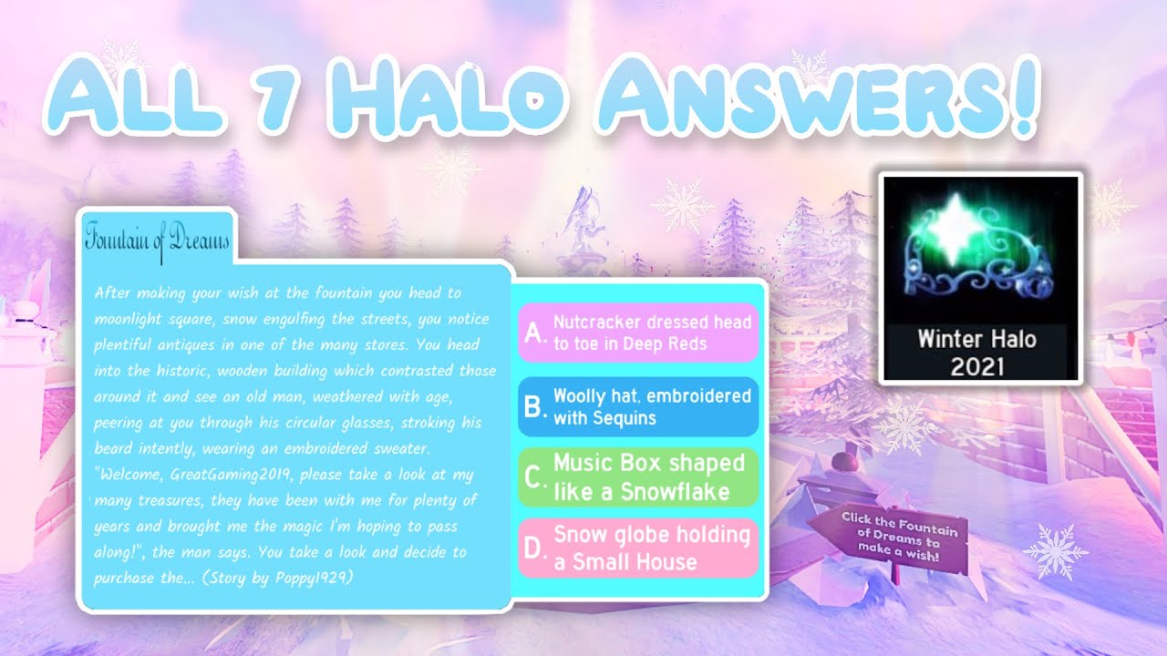 All Winter Halo answers in Roblox Royale High - Gamepur