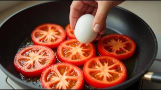 1 Tomato with 3 eggs! Quick breakfast in 5 minutes! GOD, HOW DELICIOUS! screenshot 4