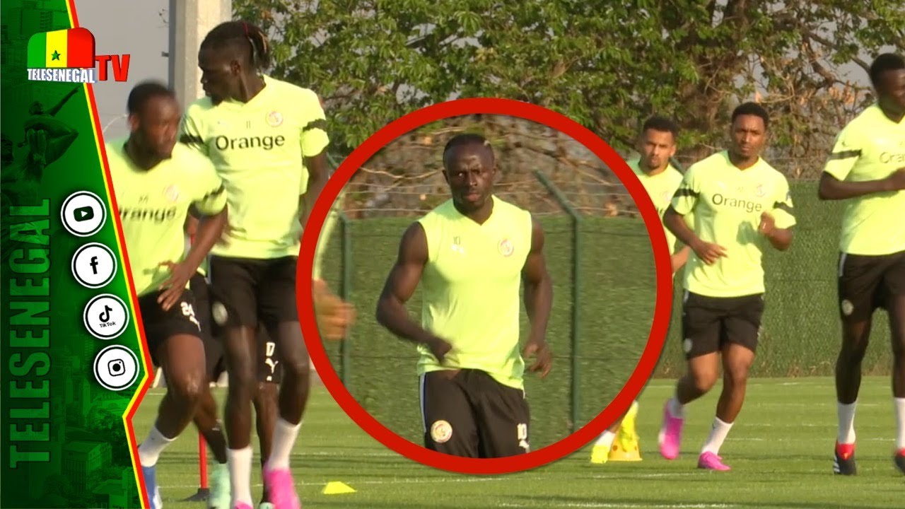 Can 2023: 3e séance d’entrainement des lions du Sénégal à Yamoussoukro