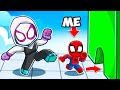 Tiny vs giant obby with spiderman  spider gwen in roblox