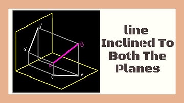 LINE INCLINED TO BOTH THE PLANES