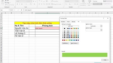 Excel |  Tạo màu cho trình đơn thả xuống ( drop list ) | AH office thủ thuật