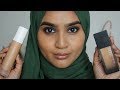 HUDA BEAUTY FAUX FILTER 340G VS FENTY BEAUTY 300 FOUNDATION Review , Swatches and Demo