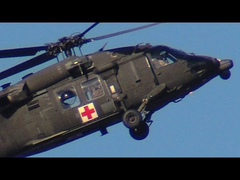 US Army Sikorsky UH-60 Black hawk departing HWD