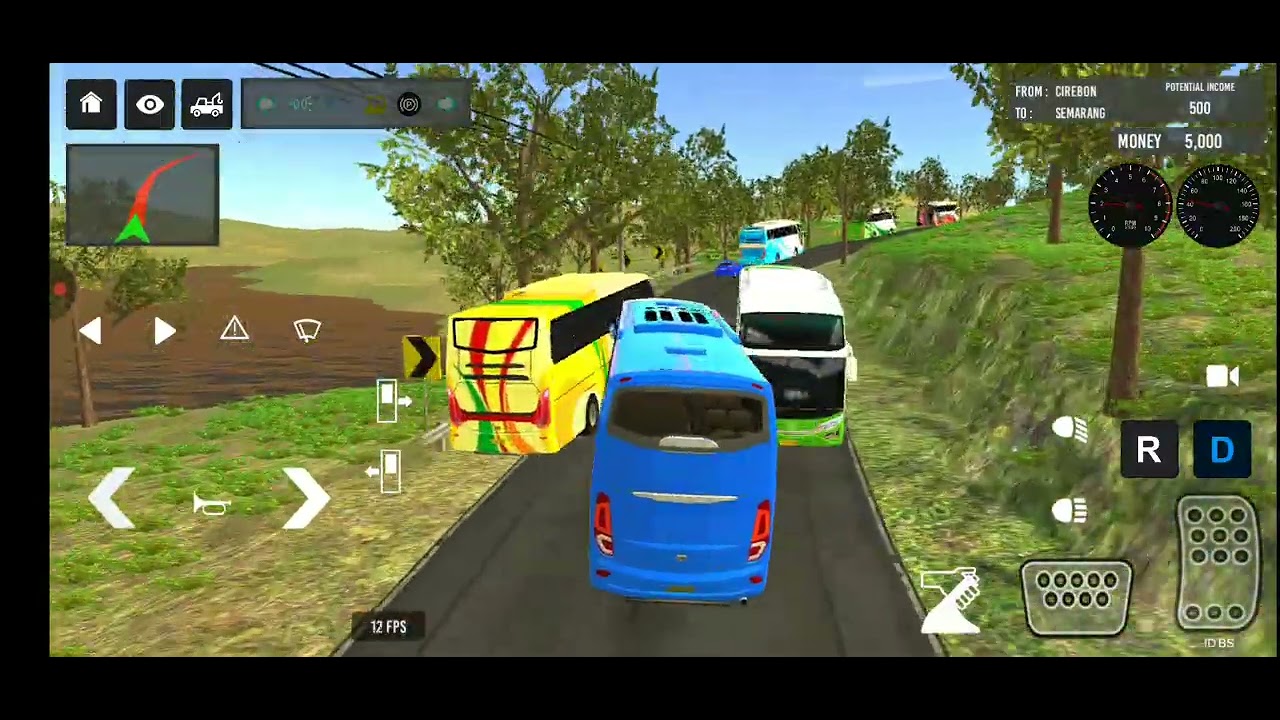 New bus driving gaming video simulator indonesia game video 😱
