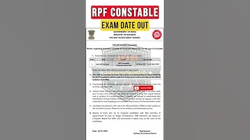 RPF constable Exam date out, RPF exam indian railways force, #rpfconstable #shorts #rpf #rpfsi