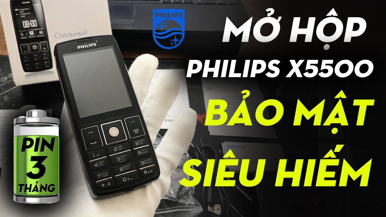 Mở Hộp Philips X5500, Pin 3 Tháng - Bảo Mật - Ghi Âm... - youtube