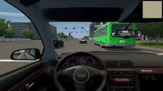 Audi A4 Avant 2004 l City Car Driving l Test POV Drive (Steering wheel)