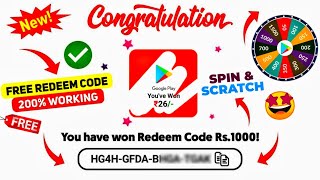Scratch, Spin कर के पाए Free Redeem Code | Google Play Redeem Code Earning App | New Redeem Code App screenshot 5