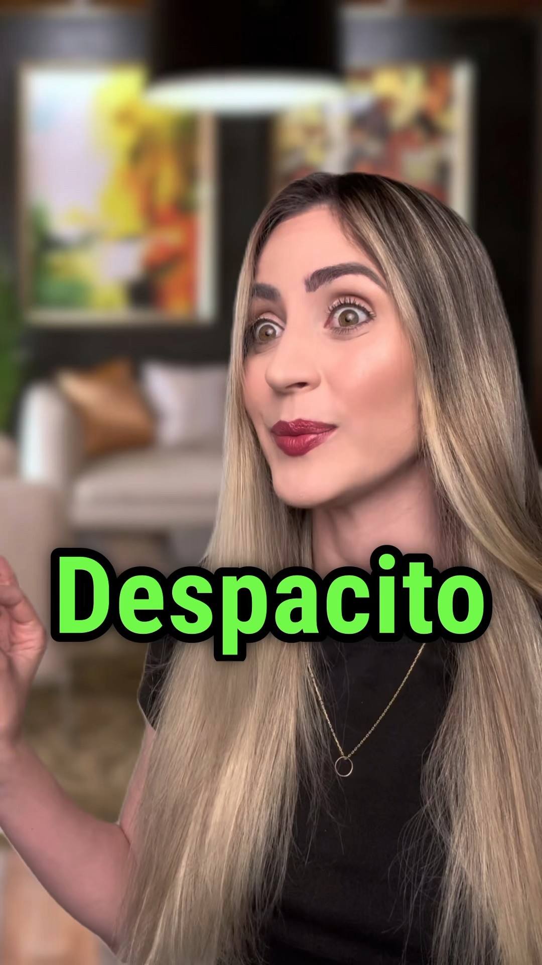 Aprendendo a palavra "despacito" em espanhol