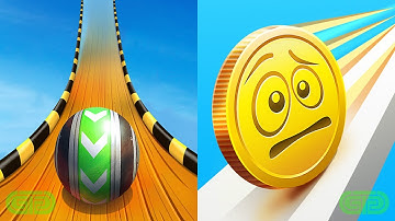 Sky Rolling Ball 3D Vs Coin Rush Android iOS Mobile Gameplay Walkthrough 61604