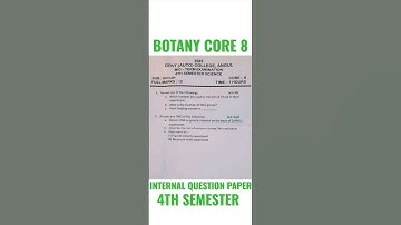 Botany Core 8 Internal Question paper 4th semester 2nd Year Angul autonomous college 2023 @UGCCT