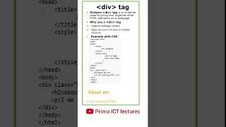 HTML div tag example