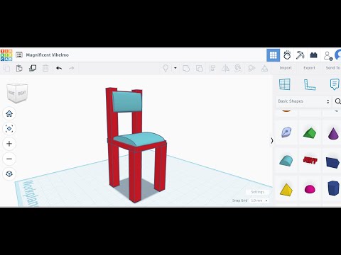 How to Make a Simple 3D Chair in Tinkercad | Easy Step-by-Step Tutorial