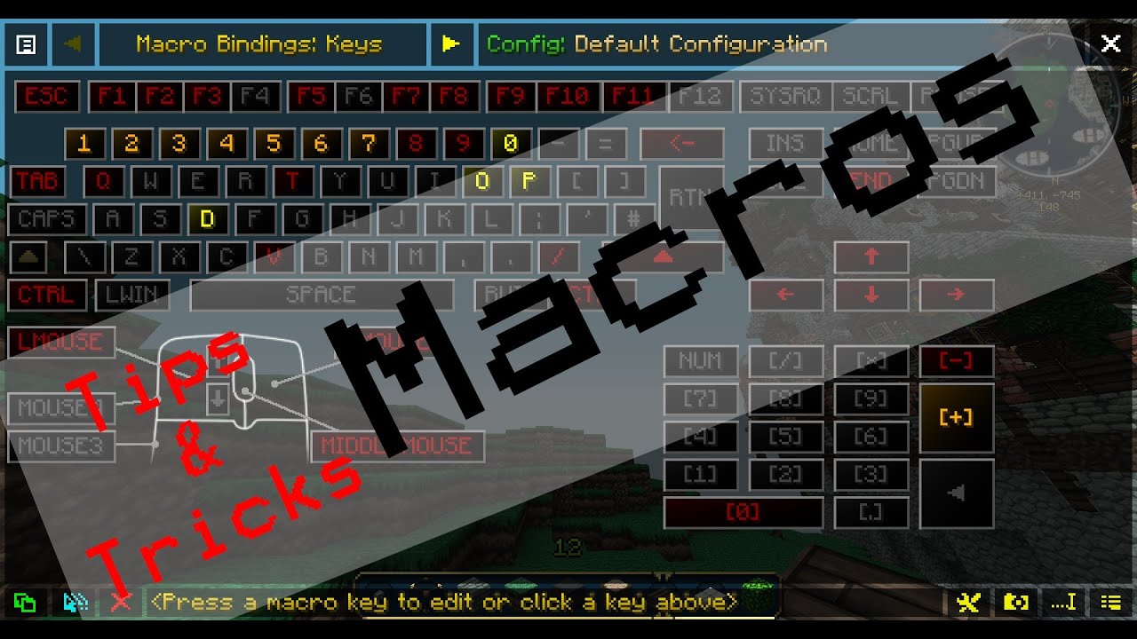 Tips & Tricks Minecraft Macro Key Binds (Probably Outdated) YouTube
