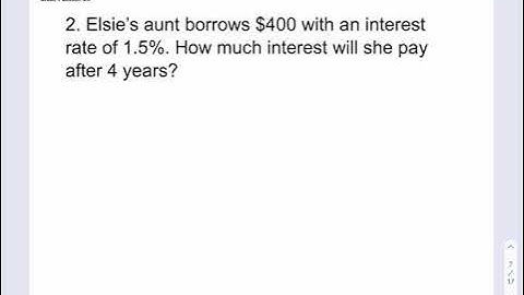 Grade 7 Lesson 3.6 Work Simple Interest