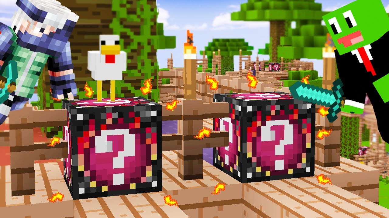 ماين كرافت : بلوكات الحظ النارية 🔥 مع 