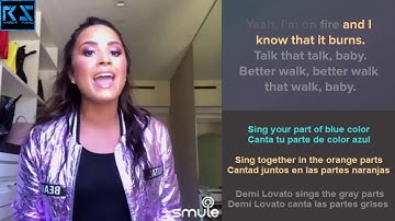 Demi Lovato - Sorry Not Sorry  | Sing by smule | Sing with the karaoke artist with lyrics