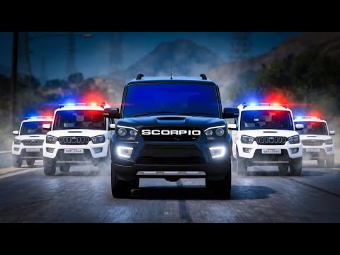 Black Scorpio chase police bolero in GTA V 😱 | Modified Black Scorpio ...