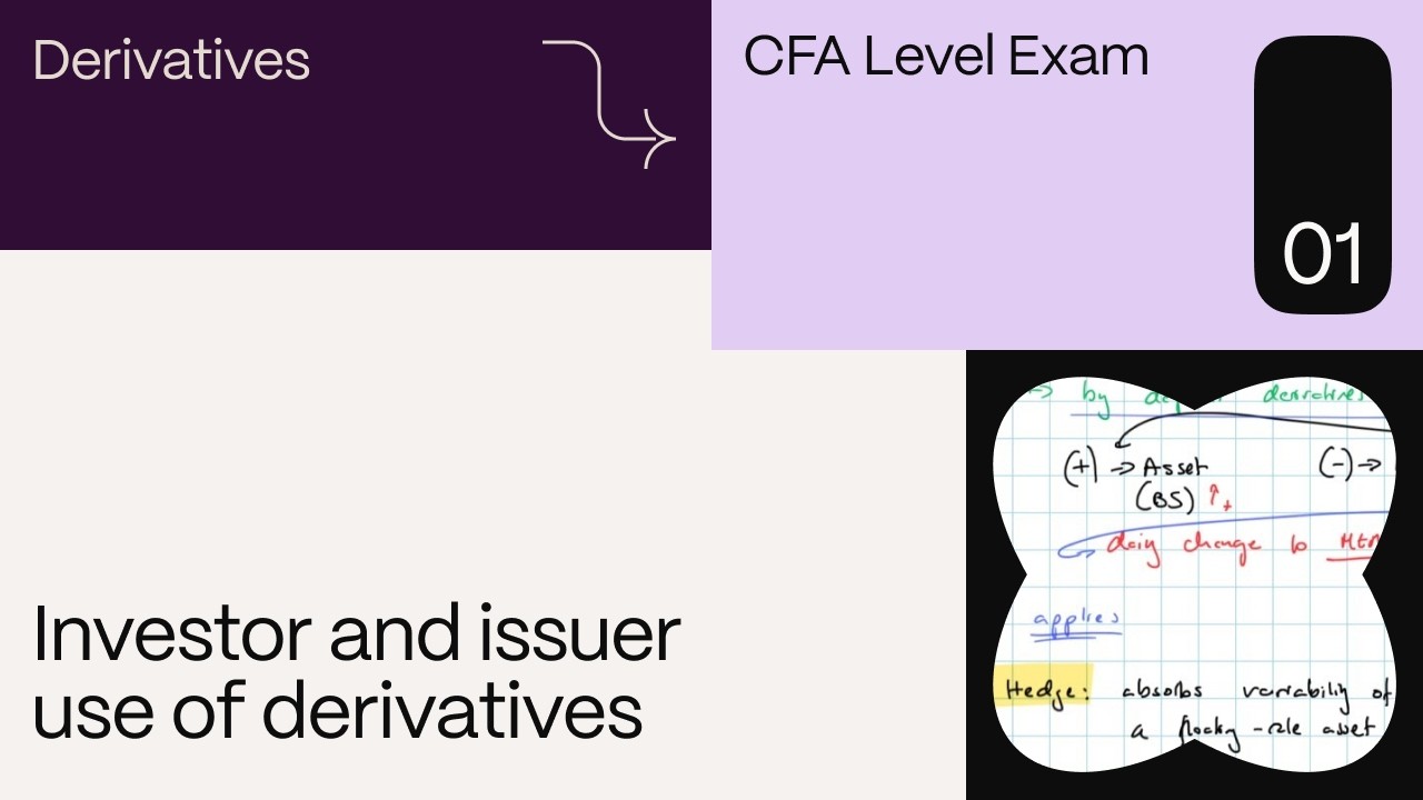 Investor and issuer use of derivatives (for the CFA Level 1 exam) - YouTube
