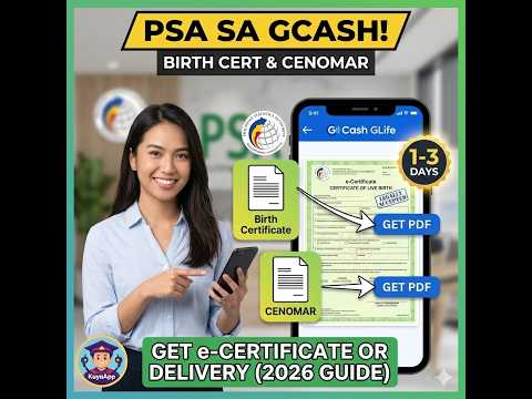 How to Get PSA Birth Certificate & CENOMAR via GCash (2026 Full Guide)
