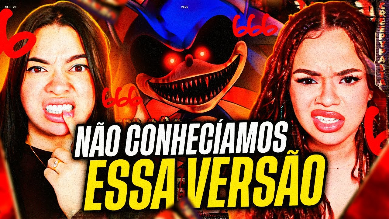 M4rkim: Sonic.exe (Creepypasta) - SEGA 6.6.6 | Vick e Nat [REACT]