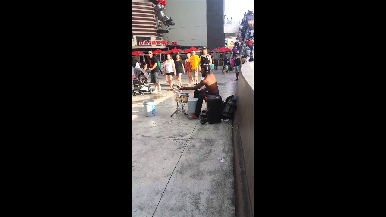 Best Street Drummer in Las Vegas YouTube