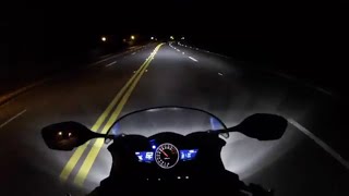 2014 / 2015 Honda Interceptor Review / Night Ride Test of LED Headlights to McDonald's