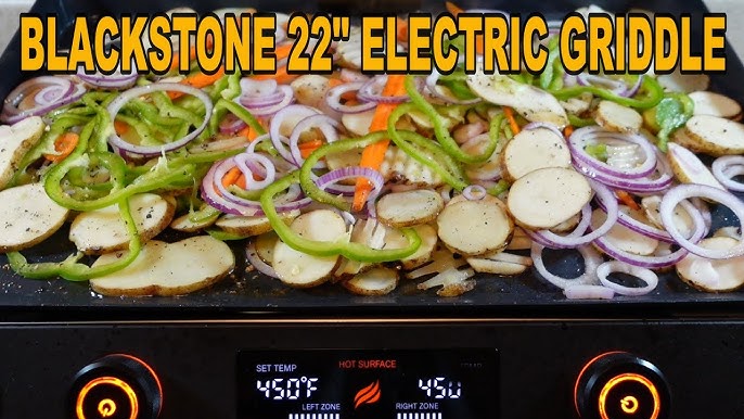 Blackstone E-Series 22inch Electric Indoor Griddle Cheeseburgers