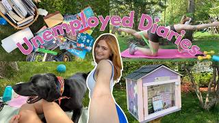 UNEMPLOYED DIARIES ep. 4 💛  *my normal 9-5* | little free library reset, home workout & outside time